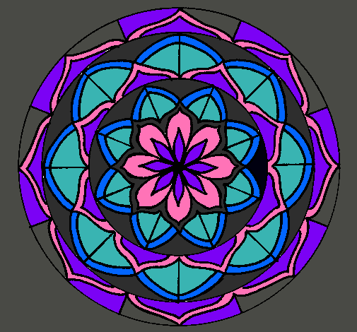 Dibujo Mandala 6 pintado por blanca