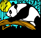 Dibujo Oso panda comiendo pintado por Daniel9