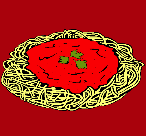 Dibujo Espaguetis con queso pintado por Cristina-M