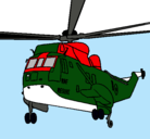 Dibujo Helicóptero al rescate pintado por ELICOPTERO