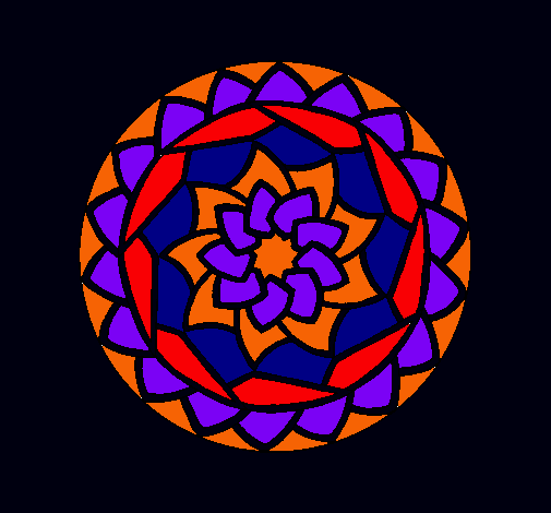 Dibujo Mandala 1 pintado por amalia