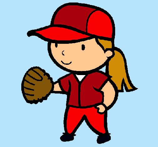 Dibujo Jugadora de béisbol pintado por jazmille