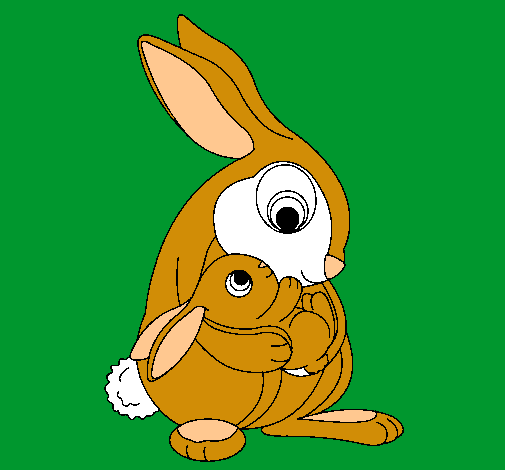 Dibujo Madre conejo pintado por Aivlis