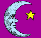 Dibujo Luna y estrella pintado por zulima