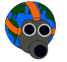 Dibujo Tierra con máscara de gas pintado por laura2011