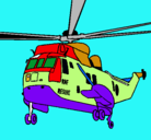 Dibujo Helicóptero al rescate pintado por jerson