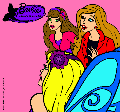 Dibujo Barbie y sus amigas sorprendidas pintado por alejisita