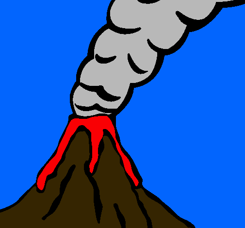 Dibujo Volcán pintado por federico1199