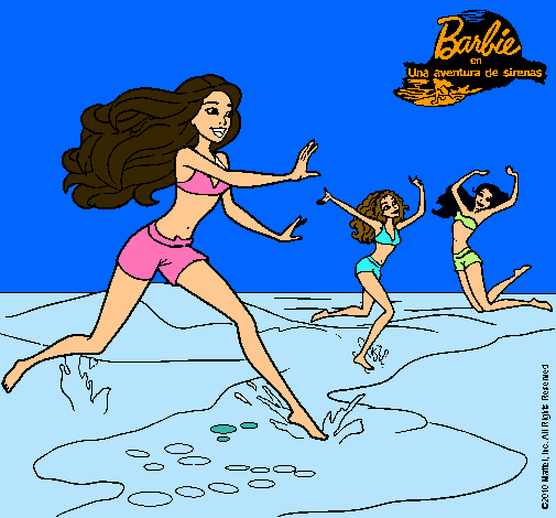 Dibujo Barbie de regreso a la playa pintado por mamenilla