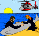 Dibujo Rescate ballena pintado por latika200