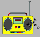 Dibujo Radio cassette 2 pintado por jonh9