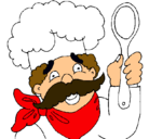 Dibujo Chef con bigote pintado por maritzastefa