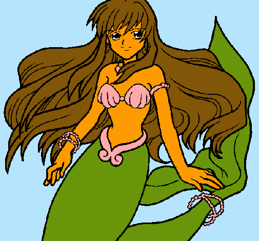 Dibujo Sirena pintado por betriz