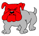 Dibujo Perro Bulldog pintado por gasto