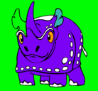 Dibujo Rinoceronte pintado por santinof