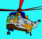 Dibujo Helicóptero al rescate pintado por elecoptero