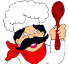 Dibujo Chef con bigote pintado por claudia22