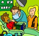 Dibujo Niño en el dentista pintado por isita1