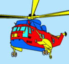Dibujo Helicóptero al rescate pintado por choccita