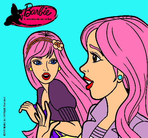 Dibujo Barbie sorprendida pintado por Luccia