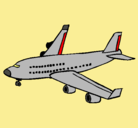 Dibujo Avión de pasajeros pintado por matorllo
