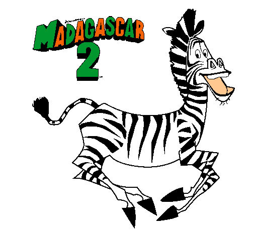 Dibujo Madagascar 2 Marty pintado por 13miguel