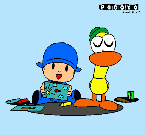 Dibujo Pocoyó y Pato pintado por Beltran2