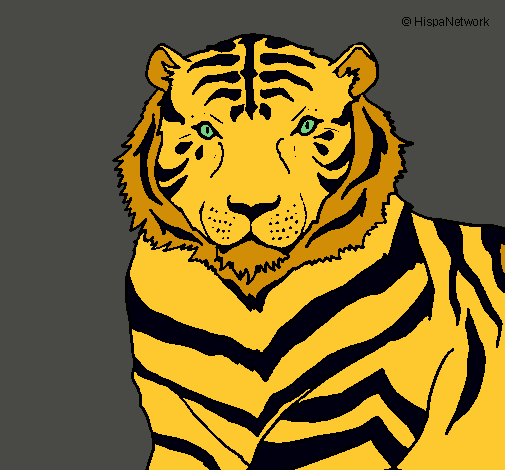 Dibujo Tigre pintado por AnaValeria