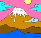 Dibujo Monte Fuji pintado por si-si-si-si