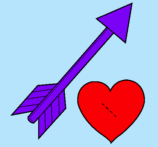 Dibujo Flecha y corazón pintado por jorgecolors