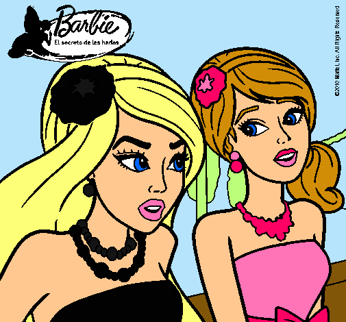 Dibujo Barbie y su amiga pintado por MaRiiaa