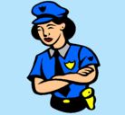 Dibujo Mujer policía pintado por katherynne