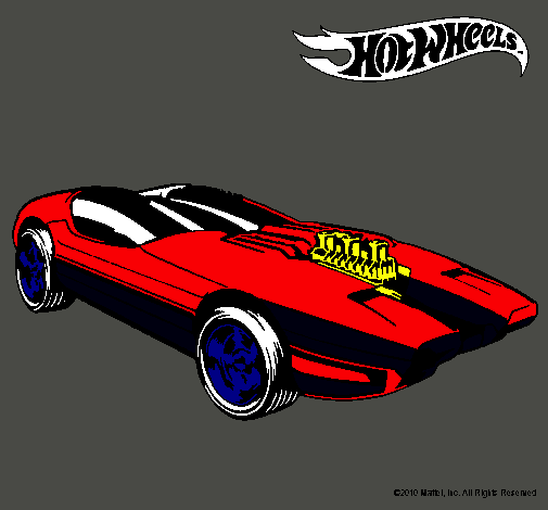 Dibujo Hot Wheels 2 pintado por peke