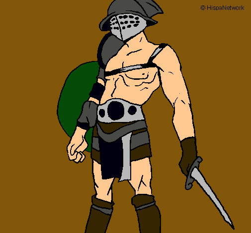 Dibujo Gladiador pintado por pekita