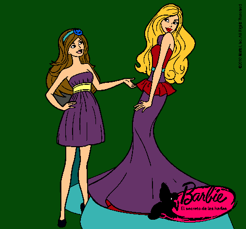 Dibujo Barbie estrena vestido pintado por carolaiiin