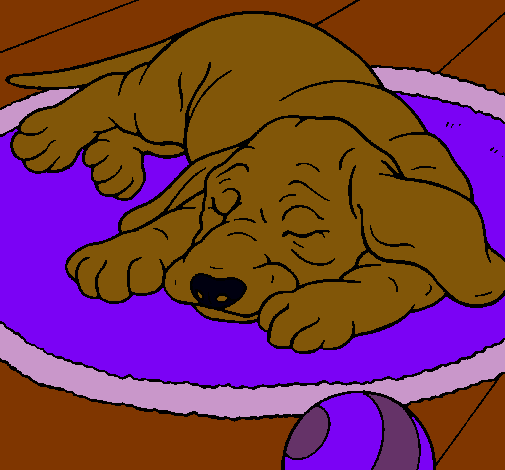 Dibujo Perro durmiendo pintado por jorgecolors