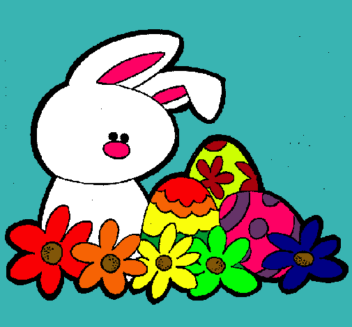 Dibujo Conejito de pascua pintado por estrella24