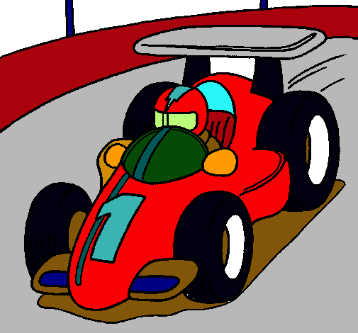 Dibujo Coche de carreras pintado por henry15