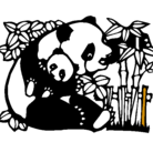 Dibujo Mama panda pintado por cachi