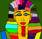 Dibujo Tutankamon pintado por lilas