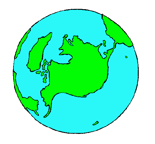 Dibujo Planeta Tierra pintado por tkmlamejor