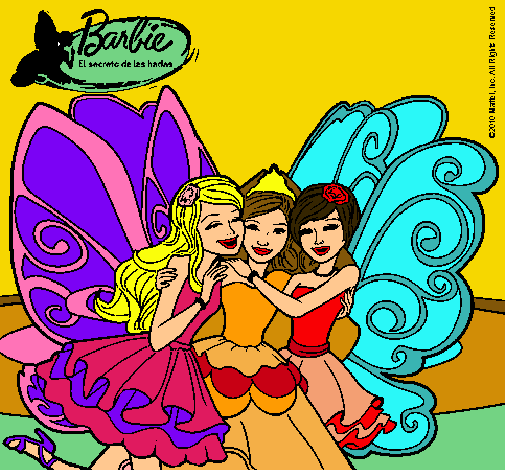 Dibujo Barbie y sus amigas en hadas pintado por DESI