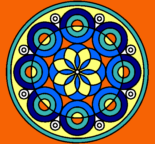 Dibujo Mandala 35 pintado por blanca