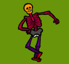 Dibujo Esqueleto contento pintado por bluan