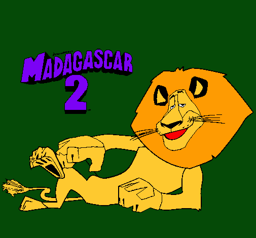 Dibujo Madagascar 2 Alex pintado por alexandra11