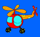 Dibujo Helicóptero adornado pintado por helicoptero