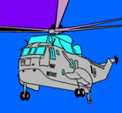 Dibujo Helicóptero al rescate pintado por perrete