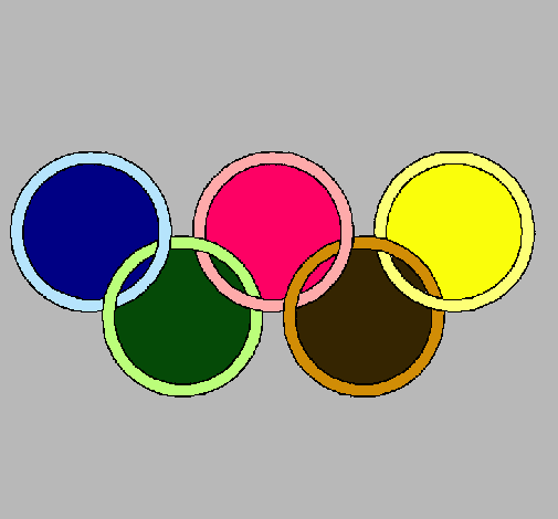 Dibujo Anillas de los juegos olimpícos pintado por marta127