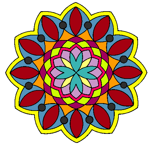 Dibujo Mandala 3 pintado por maliri