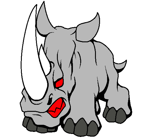 Dibujo Rinoceronte II pintado por laptopcila